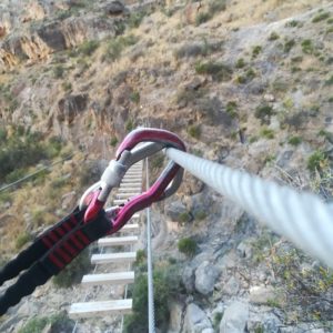 via efrrata con puentes colgantes en CallosaAlicante