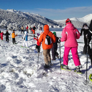 Raquetas de Nieve con niños en Madrid