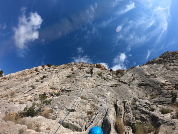 Bautismo de escalada en Caple, Alicante, España